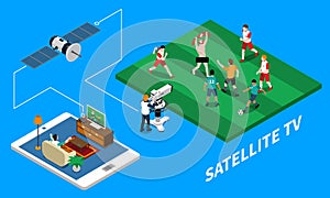 Telecommunication Isometric Composition