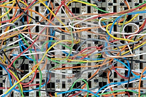 Telecommunication main distribution frame with wire