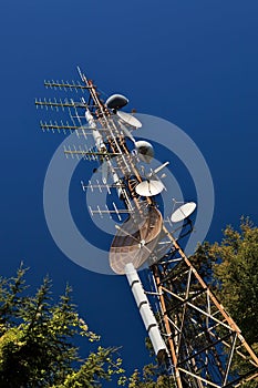 Telecommunication mast.