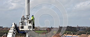 Telecommunication Mast Being Repaired