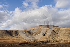 Telecommunication mast mountain top