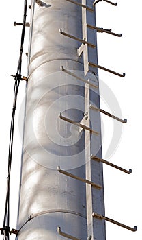 telecommunication mast tower on white