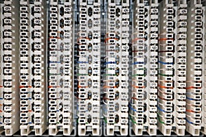 Telecom quick connect punchdown blocks with colorful solid copper twisted pair wire