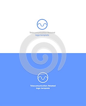 Telecommunication related-analog modulation signal-logo template photo