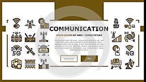 Telecommunication Technology Landing Header Vector