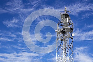 Telecommunication technology, Telecom tower mast or antenna for mobile cellular gsm telephony internet network wifi used to