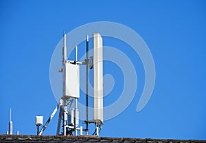Telecommunication tower of 4G and 5G cellular