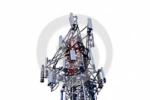 Telecommunication tower of 4G and 5G cellular. Base Station or Base Transceiver Station. Wireless Communication Antenna