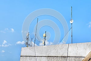 Telecommunication tower, antenna transmitters and receivers