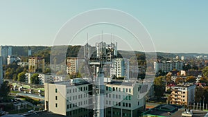 Telecommunication Tower with antennas for cellular networks gsm, 3G, 4G and 5G