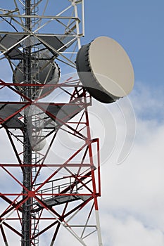 Telecommunication tower with cell phone antenna system