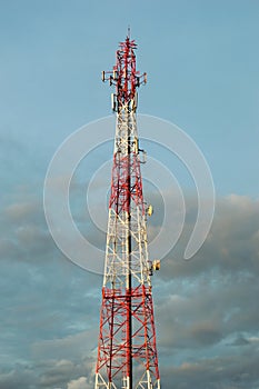 Telecommunication tower with cell phone antenna system