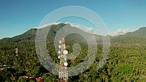 Telecommunication tower, communication antenna in asia