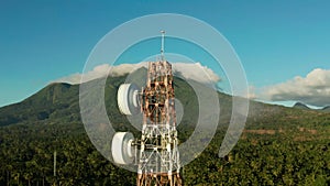 Telecommunication tower, communication antenna in asia