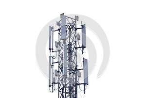 Telecommunication tower of 4G and 5G cellular. Base Station or Base Transceiver Station. Wireless Communication Antenna