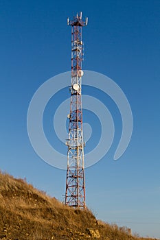 Telecommunication tower on a hill