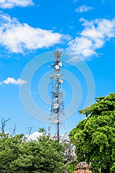 Telecommunication tower mast TV antennas wireless technology