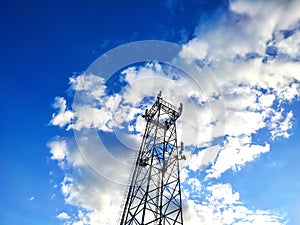 Telecommunication tower mobile phone antenna sky