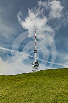 Telecommunication tower at Rigi Culm in Switzerland
