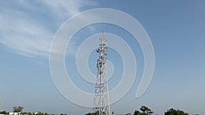 Telecommunication tower and sky