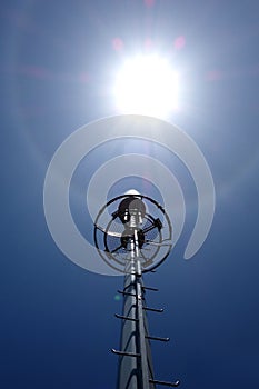Telecommunication tower with Solar Flare