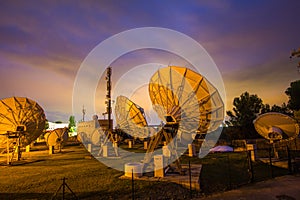 Telecommunication WIFI wireless Satelites Antenna Dish timelapse Majorca Observatory photo