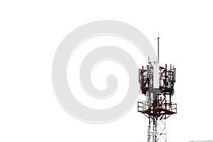 Telecommunications antennas, radios and satellite communication technology Telecommunications industry. Mobile network or 4g