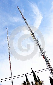 Telecommunications antennas on Tibidabo mountain, Barcelona