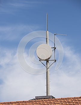 Telecommunications Disk and Antennae.