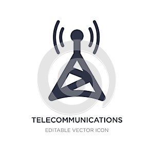 telecommunications icon on white background. Simple element illustration from Computer concept