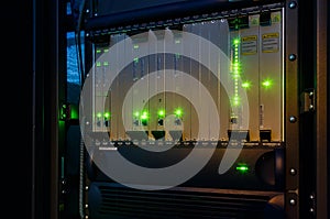 Telecommunications network equipment in the data center rack