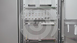 Telecommunications rack for mounting modems, server stations, routers