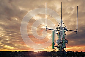 Telecommunications tower, antenna and satellite dish