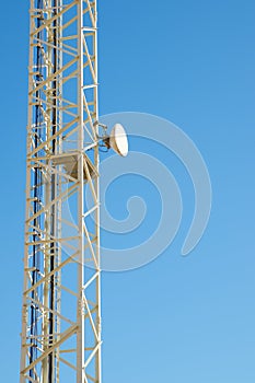 Telecommunications tower close-up