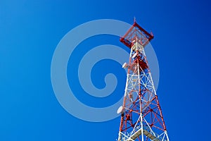 Telecommunications tower mast or antenna for mobile cellular gsm telephony.