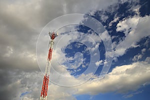 Telecommunications tower and the sky