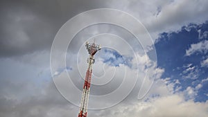 Telecommunications tower and the sky