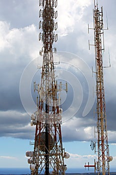 Telecommunications tower telephony repeaters in Menorca