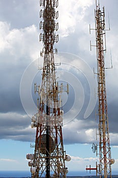 Telecommunications tower telephony repeaters in Menorca photo