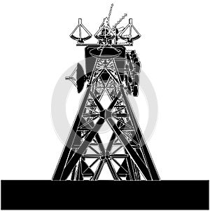 Telecommunications Tower Vector 02