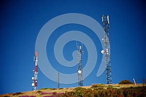 Telecommunications towers view