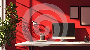 telecommute work from home red