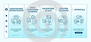 Telecommuting tool security parameters onboarding vector template