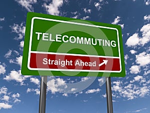 Telecommuting traffic sign