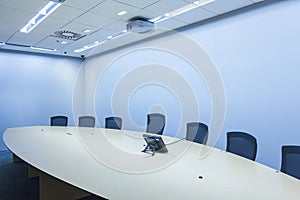 Teleconferencing and telepresence business meeting room