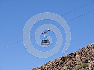 Teleferic going to Teide volcano top