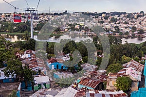 Teleferico cable car station in Santo Domingo, capital of Dominican Republi