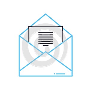 telegram line icon, outline symbol, vector illustration, concept sign