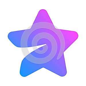 Telegram premium messenger account icon, flying star badge, top rated profile