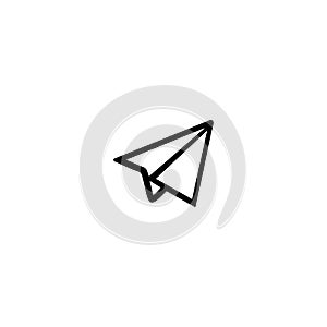 Telegram simple icon logo isolated on white background